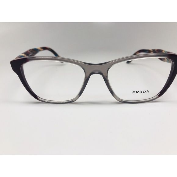 New Prada VPR 04T VYN-1O1 Gray & Burgundy w/Multi Colored Temples 52mm w/Case - Picture 4 of 9